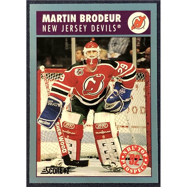 1992-93 SCORE NHL MARTIN BRODEUR (HOF) ROOKIE CARD