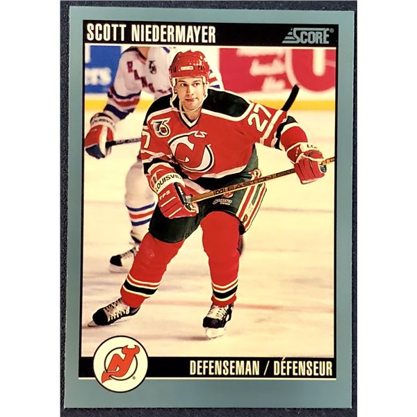 1992-93 SCORE NHL SCOTT NIEDERMAYER (HOF) ROOKIE CARD