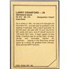 Image 2 : 1984 JOGO CFL LARRY CRAWFORD (HF)