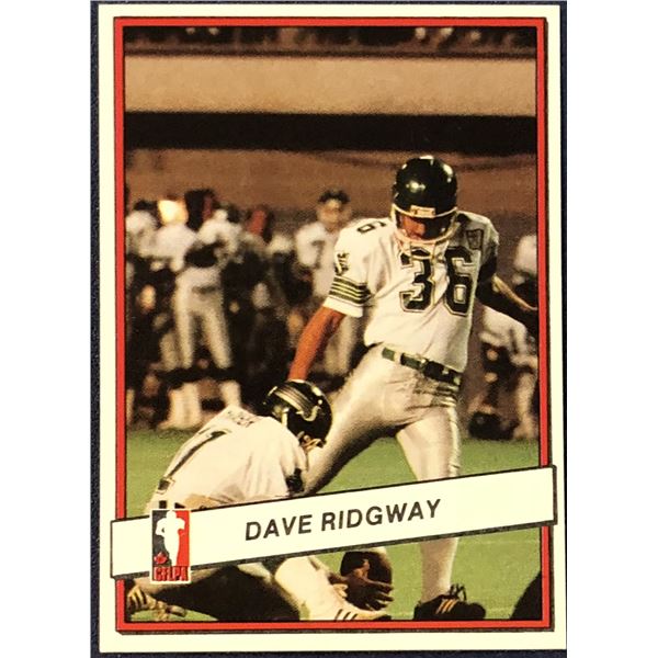 1985 JOGO CFL FOOTBALL DAVE RIDGWAY (HOF)