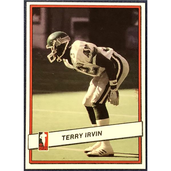 1985 JOGO CFL FOOTBALL TERRY IRVIN (HOF)
