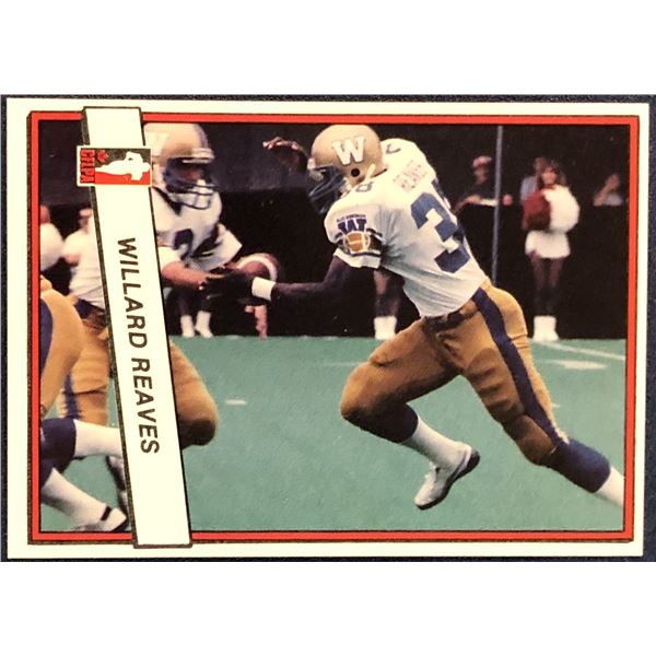 1985 JOGO CFL FOOTBALL WILLARD REAVES (HOF)