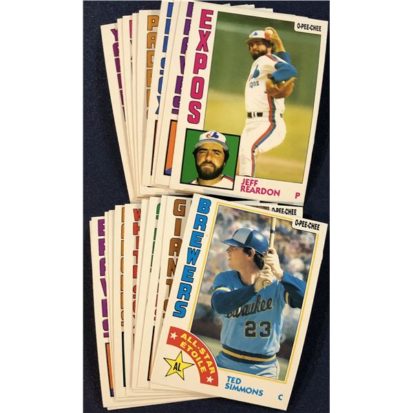 1984 O-PEE-CHEE BASEBALL COLLECTION (20)