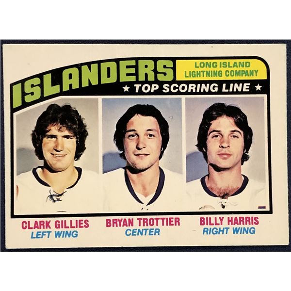 1976-77 O-PEE-CHEE NHL BRYAN TROTTIER / CLARK GILLIES (HOF)