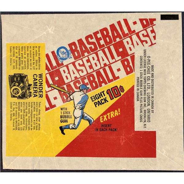 1970 O-PEE-CHEE BASEBALL WRAPPER