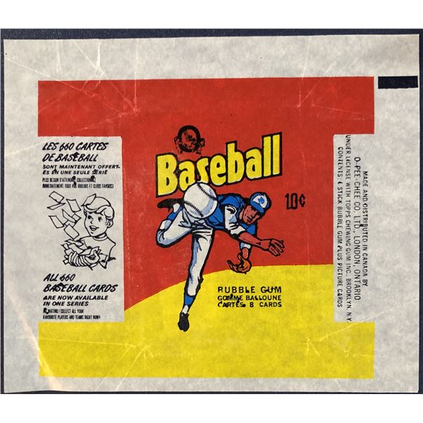 1975 O-PEE-CHEE BASEBALL WRAPPER