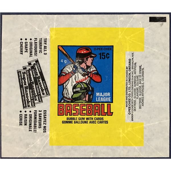 1979 O-PEE-CHEE BASEBALL WRAPPER