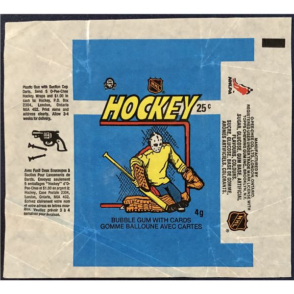 1982-83 O-PEE-CHEE NHL HOCKEY WRAPPER