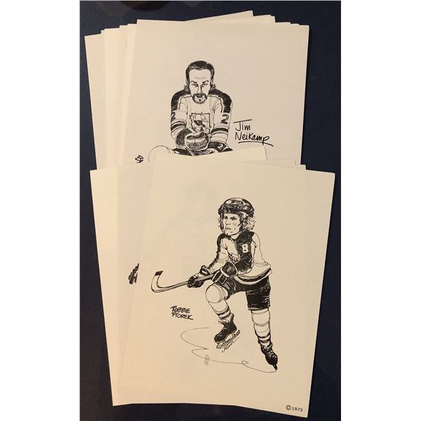 1975 WHA HOCKEY PHOENIX ROADRUNNERS 8.5"x11" POSTER SET