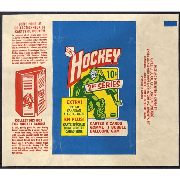 1972-73 O-PEE-CHEE NHL HOCKEY 2nd SERIES WRAPPER