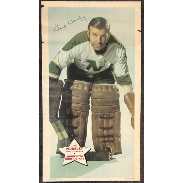 1971-72 O-PEE-CHEE NHL POSTERS TEST ISSUE - GUMP WORSLEY (HOF)
