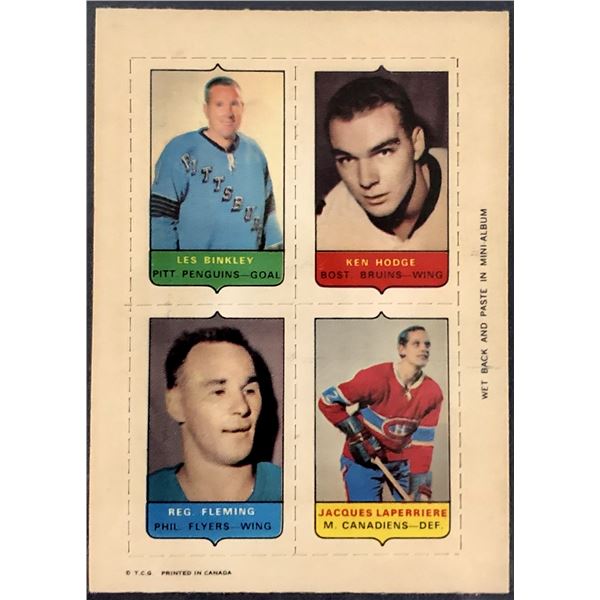 1969 O-PEE-CHEE HOCKEY 4-IN-1 JACQUES LAPERRIERE (HOF)