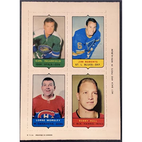 1969 O-PEE-CHEE HOCKEY 4-IN-1 BOBBY HULL (HOF)