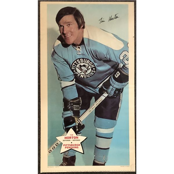 1971-72 O-PEE-CHEE NHL POSTERS TEST ISSUE - TIM HORTON (HOF)