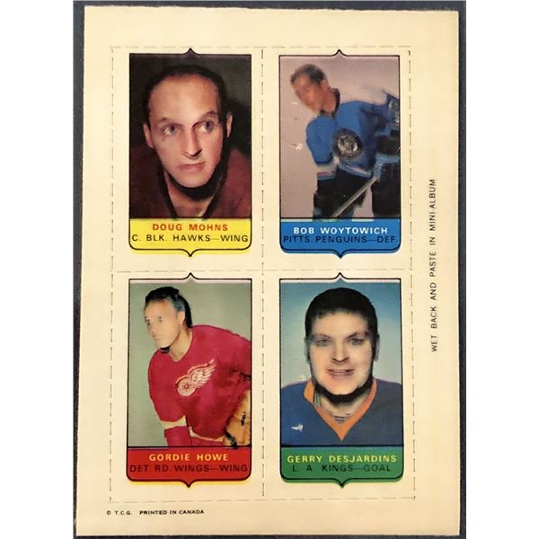 1969 O-PEE-CHEE HOCKEY 4-IN-1 GORDIE HOWE (HOF)