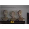 Image 1 : VINTAGE ART DECO STYLE MANNEQUIN BUSTS (3 PCS)