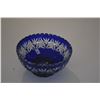 Image 4 : COLLECTION OF COBALT BLUE CUT TO CLEAR VASES & BOWL (4 PCS)