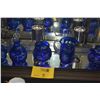 Image 1 : VINTAGE COBALT BLUE CUT TO CLEAR VASE, CRUETS, FOOTED BOWL & PITCHER (6 PCS)