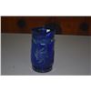 Image 7 : VINTAGE COBALT BLUE CUT TO CLEAR VASE, CRUETS, FOOTED BOWL & PITCHER (6 PCS)
