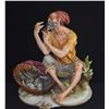Image 2 : 10" PORCELAIN CAPODIMONTE STATUE, FISHERMAN W/BASKET OF FISH