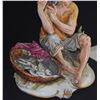 Image 4 : 10" PORCELAIN CAPODIMONTE STATUE, FISHERMAN W/BASKET OF FISH
