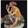 Image 5 : 10" PORCELAIN CAPODIMONTE STATUE, FISHERMAN W/BASKET OF FISH