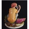 Image 7 : 10" PORCELAIN CAPODIMONTE STATUE, FISHERMAN W/BASKET OF FISH