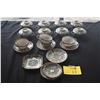 Image 1 : COLLECTION OF CHINESE FAMILLE ROSE MEDALLION TEA CUPS, SAUCERS, COVERED BOWLS & PLATE (29 PCS)