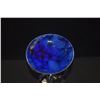 Image 8 : COLLECTION OF BLUE & WHITE POLISH CRYSTAL & SIGNED ART GLASS VASE (5 PCS)
