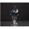 Image 9 : COLLECTION OF BLUE & WHITE POLISH CRYSTAL & SIGNED ART GLASS VASE (5 PCS)