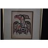 Image 2 : FRAMED FORMLINE PRINT, "HAWK" BY ALVIN ADKINS (HAIDA ARTIST) (11" X 13 1/4") (DOES NOT INCLUDE STAND