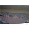 Image 7 : HAND PAINTED TRYPTIC  ACRYLIC ON CANVAS, HAWAIIAN LADY IN REPOSE; SIGNED DIANA HANSEN-YOUNG 1981 (NE
