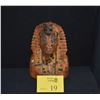 Image 1 : 10 1/2" KING TUTANKHAMUN STATUE, AMBER COLORED RESIN
