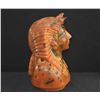 Image 3 : 10 1/2" KING TUTANKHAMUN STATUE, AMBER COLORED RESIN