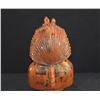 Image 4 : 10 1/2" KING TUTANKHAMUN STATUE, AMBER COLORED RESIN
