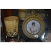 Image 2 : COLLECTION OF ANTIQUE VICTORIAN-ERA HAND PAINTED PORTRAITS & VINTAGE HORN DRINKING BEAKER W/ORNATE F