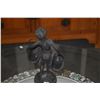 Image 3 : ANTIQUE BRONZE SCULPTURE, "GIRL W/BASKETS"; SIGNED S. BIZARD (SUZANNE) (12")