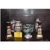 Image 1 : COLLECTION OF CHINESE BOWLS, VASES & CANDLE STICKS W/STAND (9 PCS)