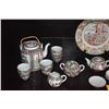 Image 2 : COLLECTION OF CHINESE FAMILLE ROSE PORCELAIN DISHES, BOWLS, CUPS, SAUCERS, TEAPOT, SPOONS, ETC. W/ST