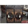 Image 4 : ANTIQUE CHINESE WOODEN DISPLAY CABINET W/RELIEF CARVINGS & DECORATIVE PANELS (41 3/4" X 20 1/2" X 71