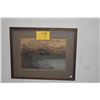Image 1 : KOA FRAMED WATERCOLOR, LANDSCAPE SCENE (21 1/4" X 17 1/4")
