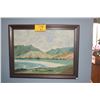 Image 1 : FRAMED LANDSCAPE PAINTING ON ART BOARD; SIGNED (27 3/4" X 21 3/4")