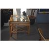 Image 3 : PAIR MCGUIRE GLASS TOP SIDE TABLES (PAIR) (26" X 26" X 21")
