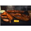 Image 1 : MONKEYPOD LEAF SHAPED DIVIDED SERVING TRAYS (3 PCS)