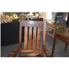 Image 2 : CURLY KOA SLAT BACK ROCKING CHAIR