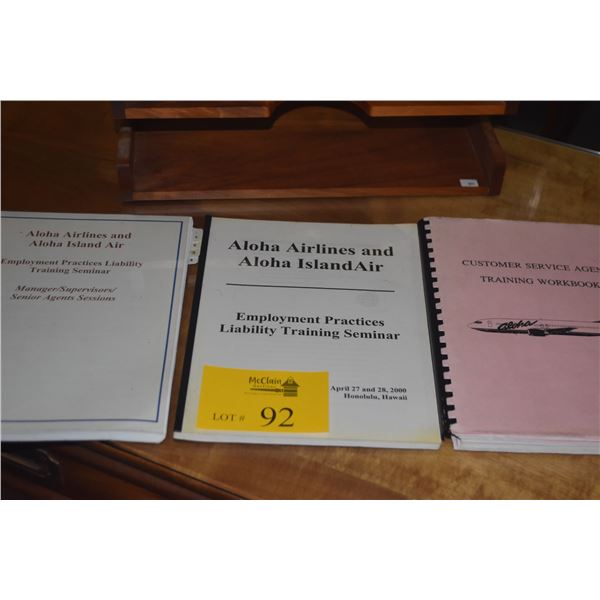 COLLECTION OF ALOHA AIRLINES TRAINING MANUALS (3 PCS)