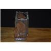 Image 10 : MID CENTURY HAWAIIAN ETCHED GLASS BLOCK VASES W/BAMBOO DESIGN & MONKEYPOD WOOD BASES (2 PCS)