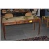 Image 1 : MARTIN & MACARTHUR ADMIRALTY KOA DESK W/3 DRAWERS & GLASS COVER (60" X 24" X 30 1/2")