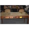 Image 2 : MARTIN & MACARTHUR ADMIRALTY KOA DESK W/3 DRAWERS & GLASS COVER (60" X 24" X 30 1/2")