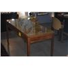 Image 4 : MARTIN & MACARTHUR ADMIRALTY KOA DESK W/3 DRAWERS & GLASS COVER (60" X 24" X 30 1/2")